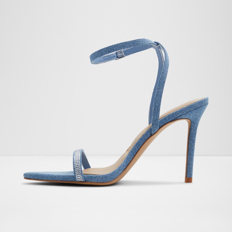Aldo sandale na visoku petu TULIPA TEX MIX MAT - plava 4