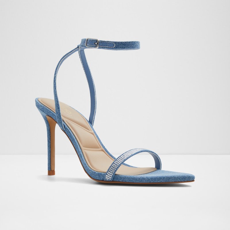 Aldo sandale na visoku petu TULIPA TEX MIX MAT - plava 5