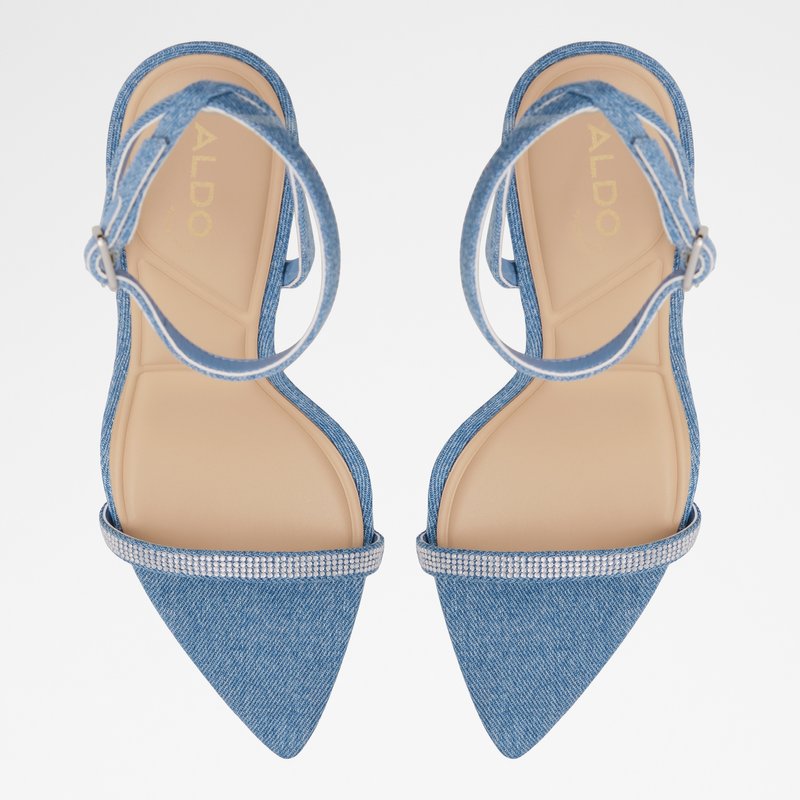 Aldo sandale na visoku petu TULIPA TEX MIX MAT - plava 2