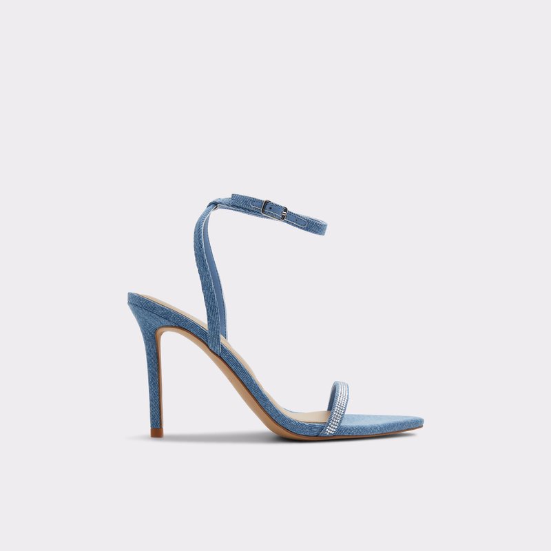Aldo sandale na visoku petu TULIPA TEX MIX MAT - plava 1