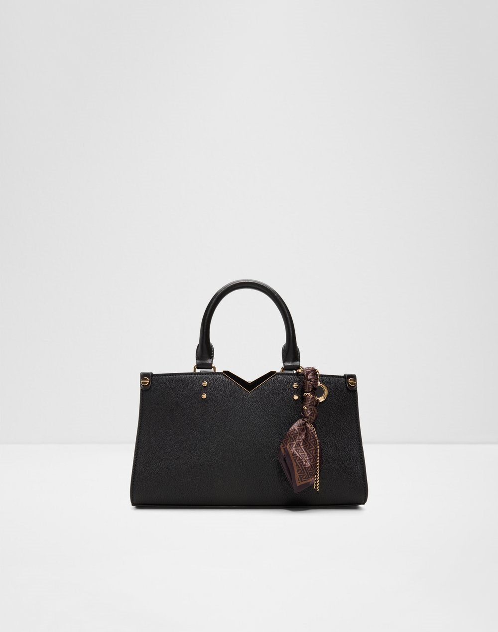 Aldo satchel torbica za nošenje u ruci ili na ramenu VALERRYA SYN MIX MAT - crna