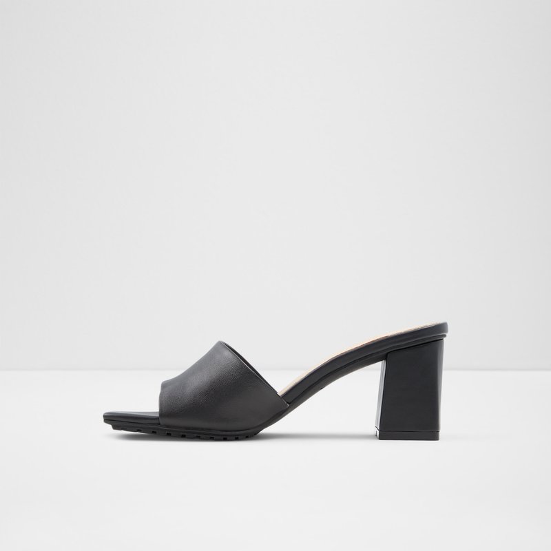 Aldo sandale na visoku petu VELALITH LEA SMOOTH - crna 3