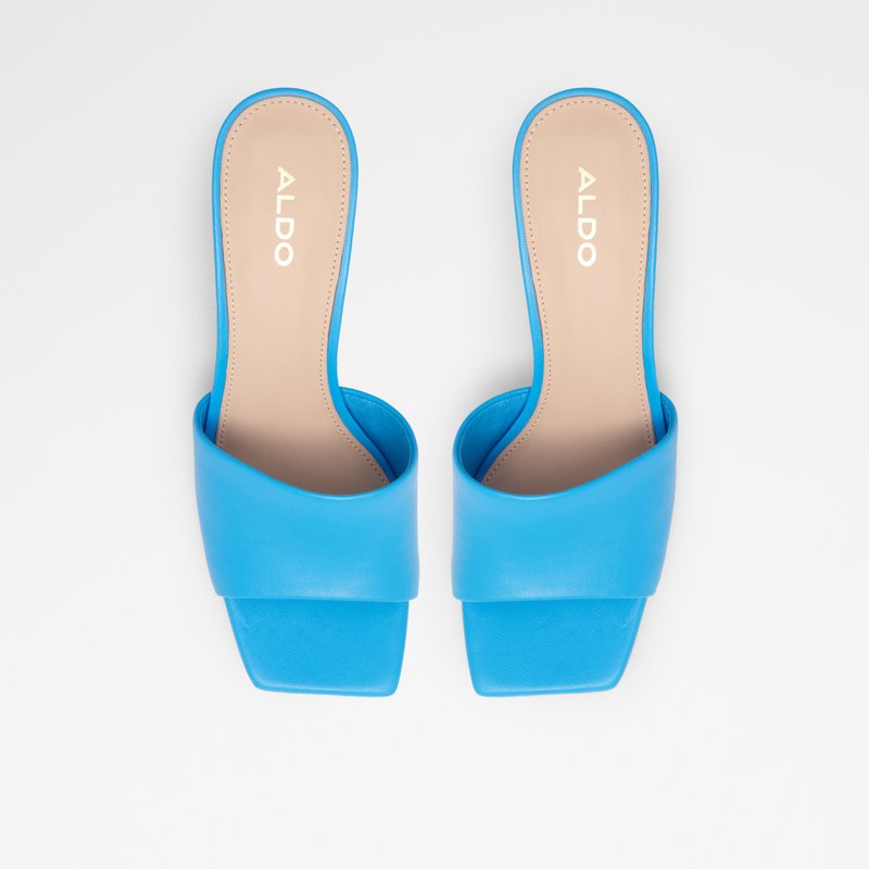 Aldo sandale na visoku petu VELALITH LEA SMOOTH - plava 6