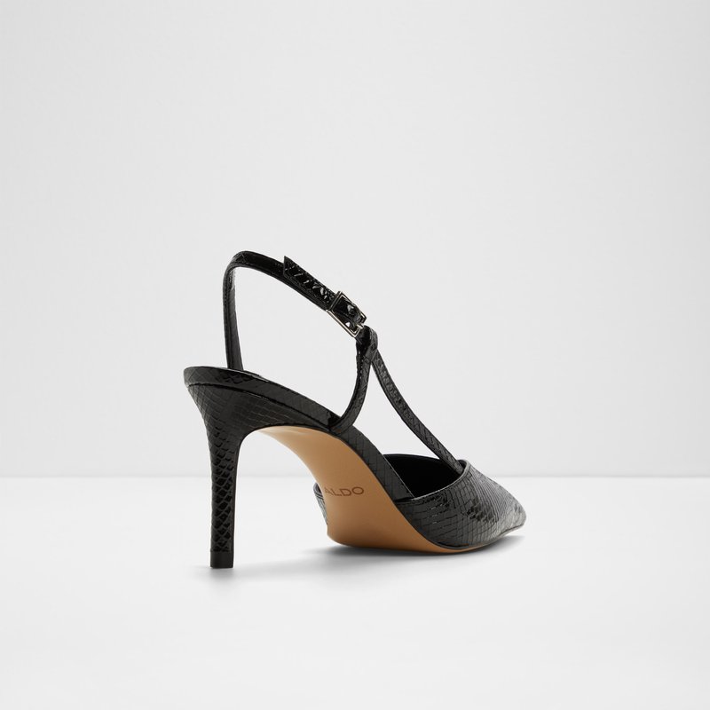 Aldo cipele na srednje visoku petu VIVENNIA SYN EMB SNAKE - crna 2