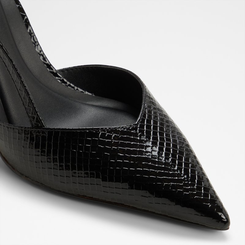 Aldo cipele na srednje visoku petu VIVENNIA SYN EMB SNAKE - crna 5