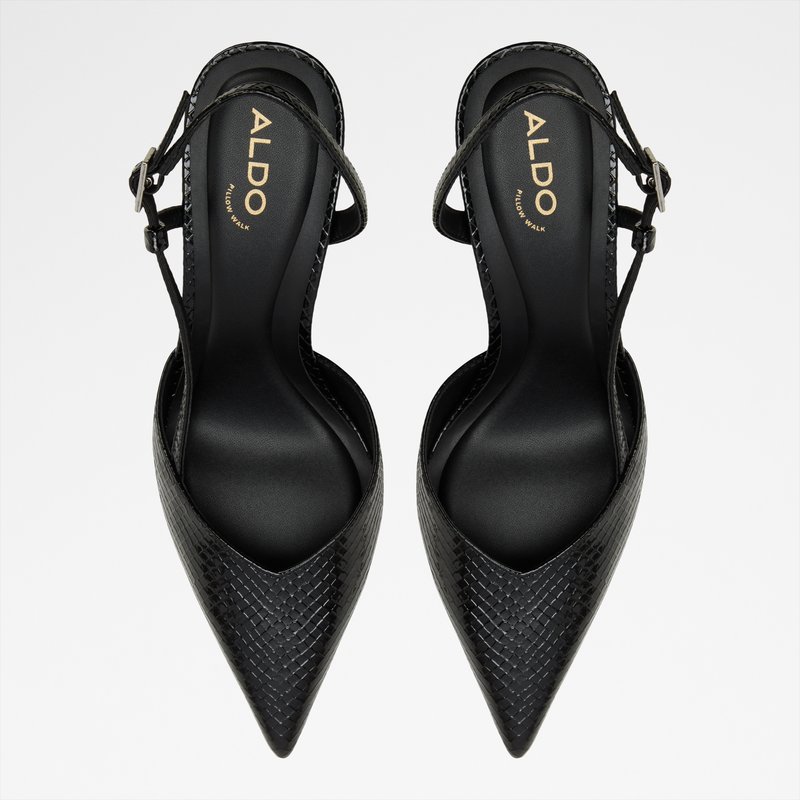 Aldo cipele na srednje visoku petu VIVENNIA SYN EMB SNAKE - crna 6