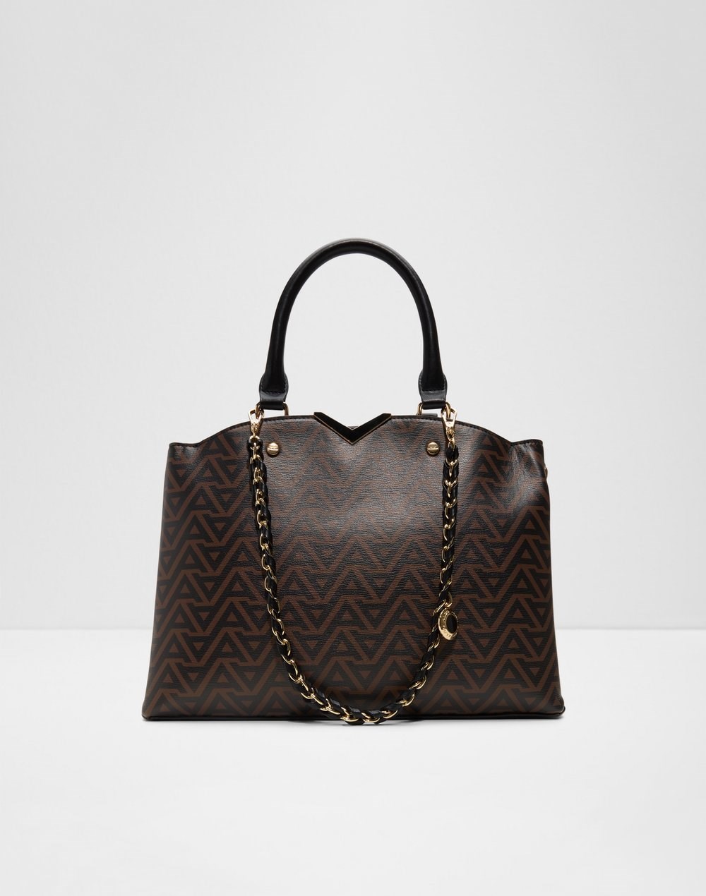 Aldo satchel torba za nošenje na ramenu ili u ruci VIVIANA SYN SMOOTH - smeđa