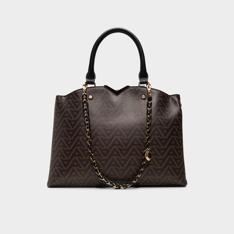 Aldo satchel torba za nošenje na ramenu ili u ruci VIVIANA SYN SMOOTH - smeđa 1