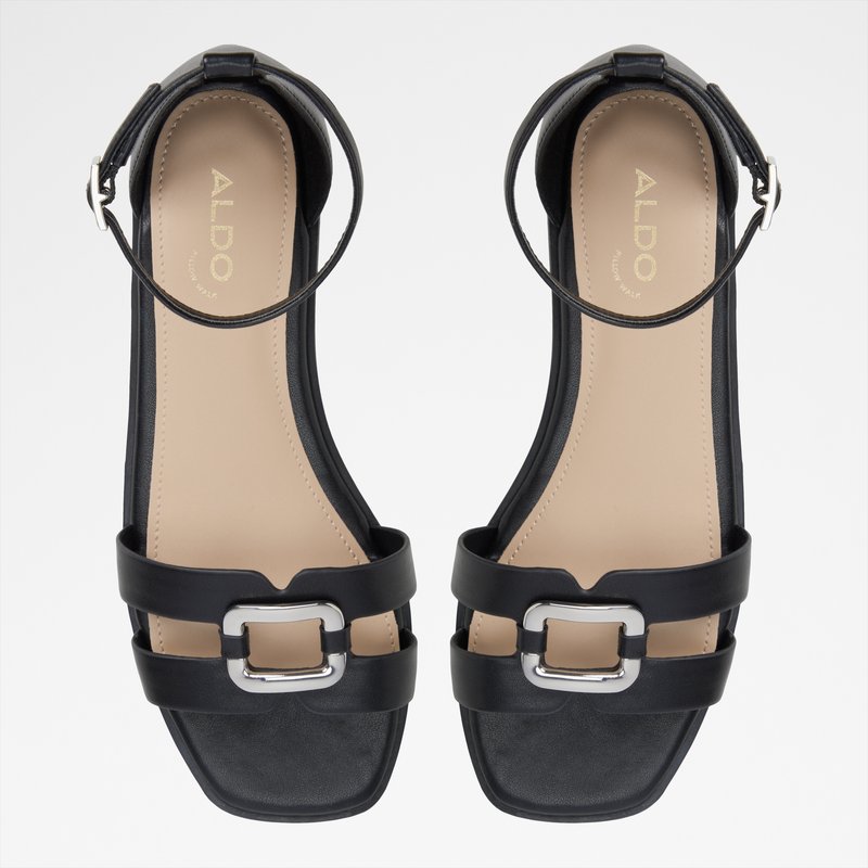 Aldo ravne sandale VOK SYN SMOOTH - crna 5