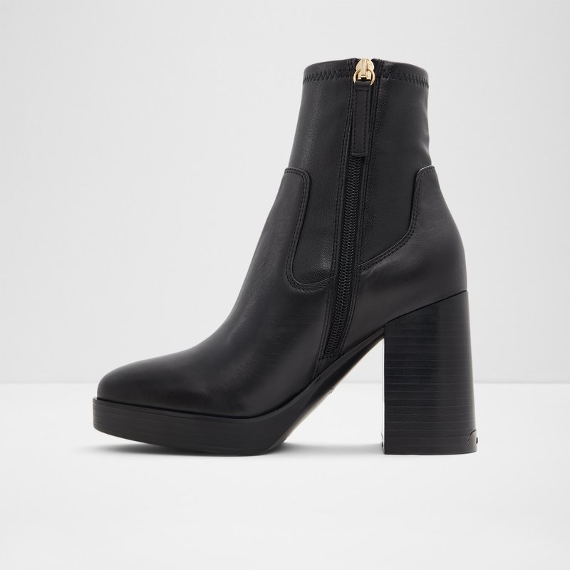 Aldo gležnjače na petu VOSS LEA SMOOTH - crna 8
