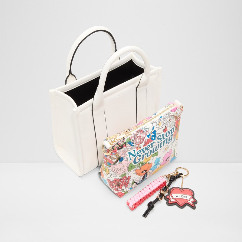 Aldo artist series satchel torbica s dodatnom torbicom WHATISADAM04 SYN SMOOTH - bijela