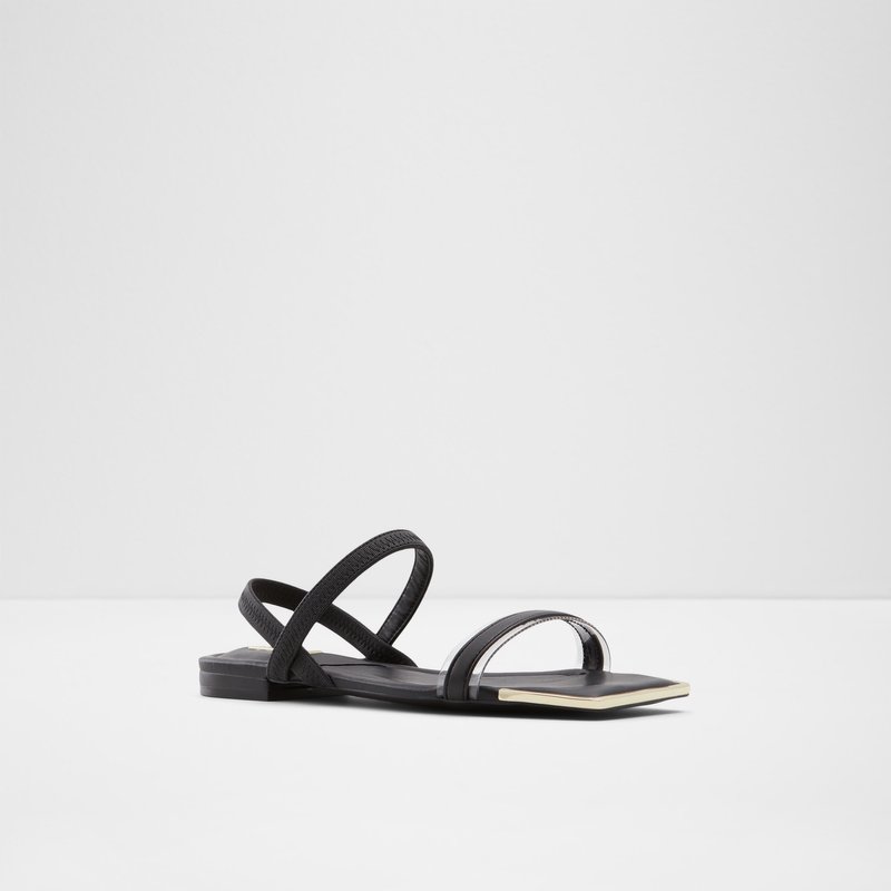 Aldo ravne sandale WICIRATHA SYN MIX MAT - crna 3