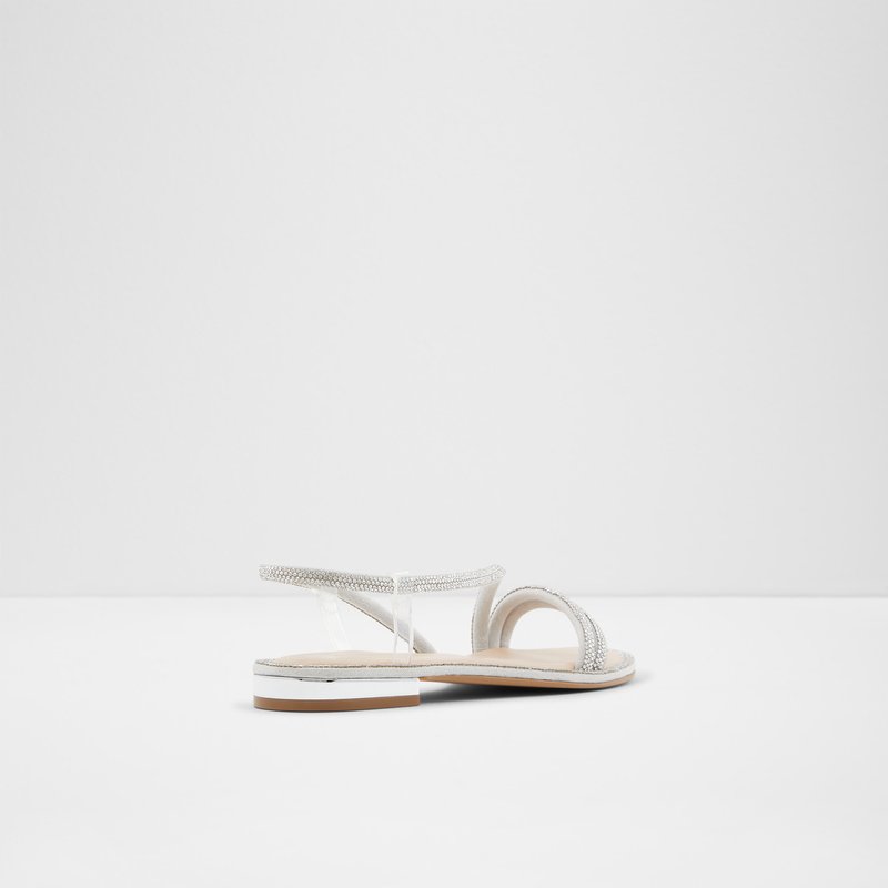Aldo ravne sandale WICOREBETH SYN MIX MAT - srebrna 2