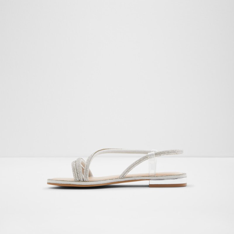 Aldo ravne sandale WICOREBETH SYN MIX MAT - srebrna 4