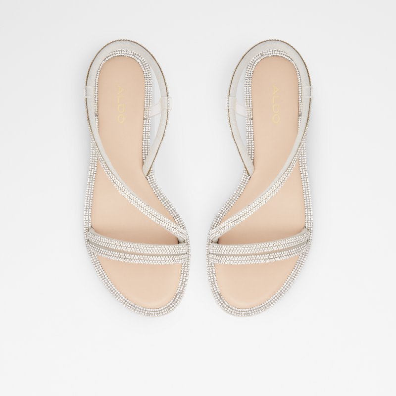 Aldo ravne sandale WICOREBETH SYN MIX MAT - srebrna 6