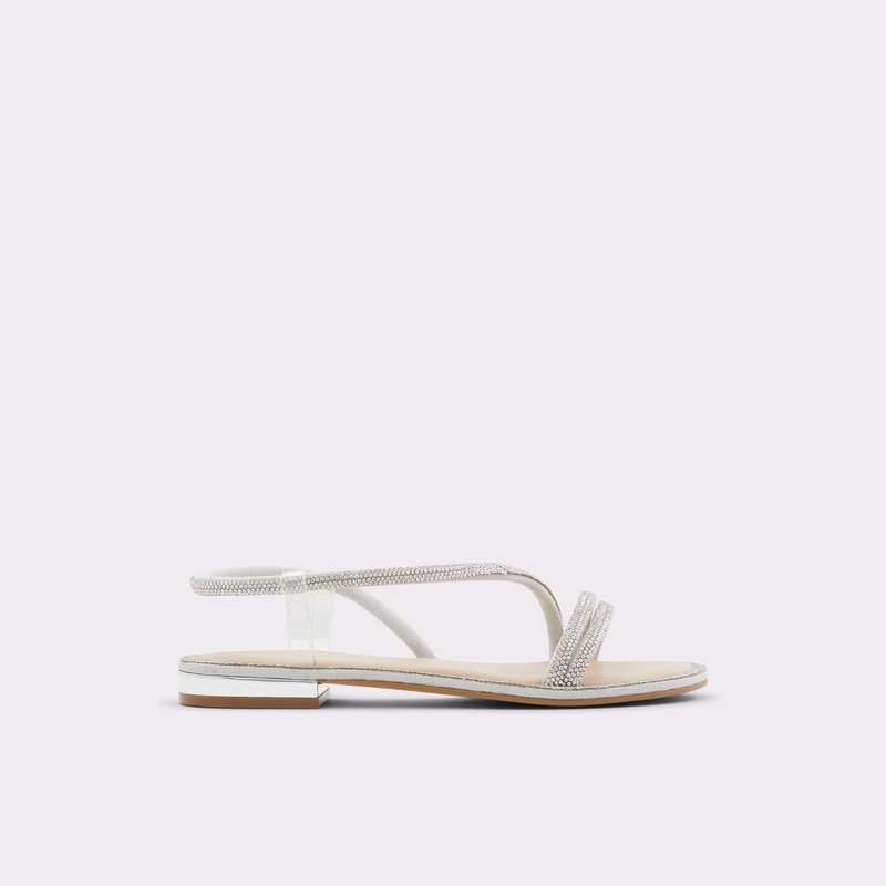 Aldo ravne sandale WICOREBETH SYN MIX MAT - srebrna 1