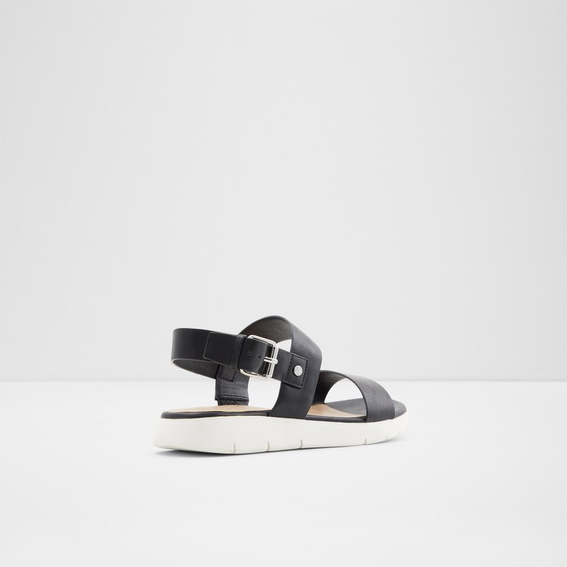 Aldo ravne sandale WOEMA SYN SMOOTH - crna 2