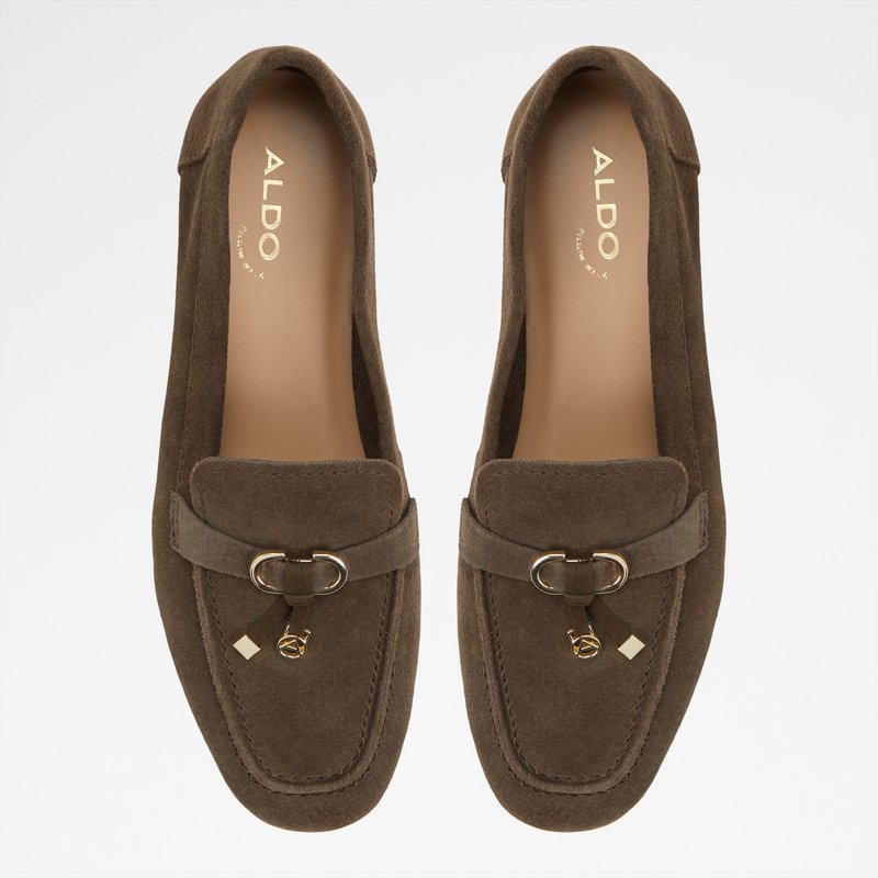 Aldo ženske kožne mokasine YBILIDE LEA SUEDE - zelena 5