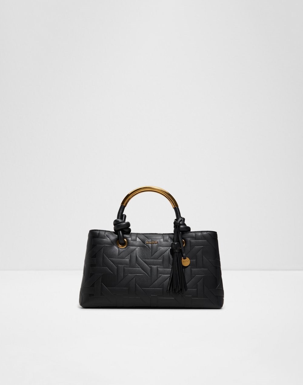 Aldo satchel torbica za nošenje na ramenu ili u ruci YERIN SYN MIX MAT - crna