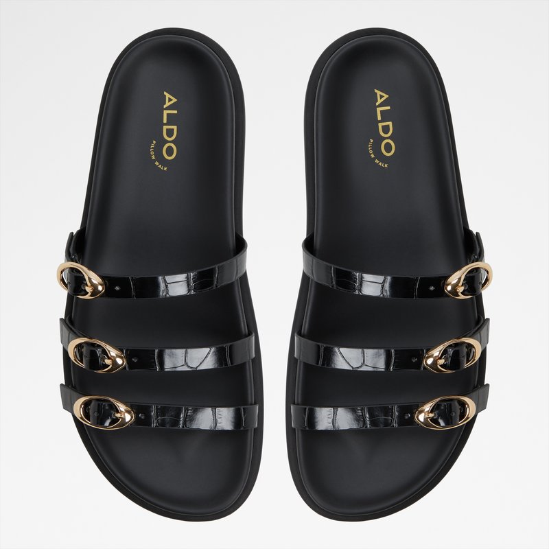 Aldo ravne natikače ZEPHYRA SYN EMB CROCO - crna 6